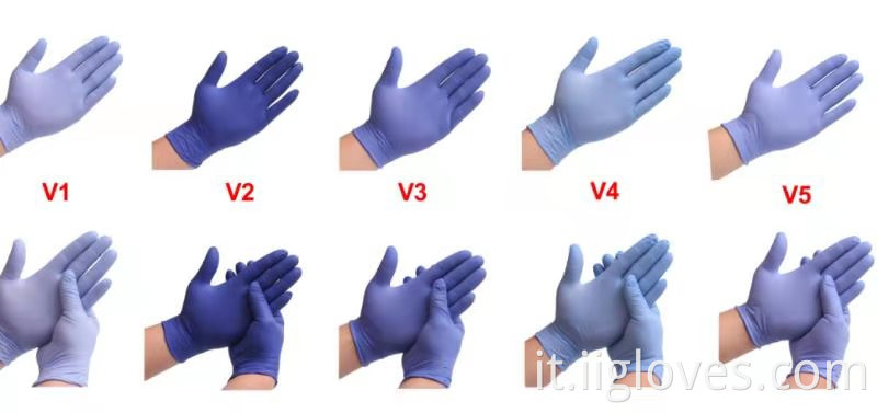 Guanti di esame di nitrile blu usa e getta guanti guanti di sicurezza guanti usa e getta per medicina